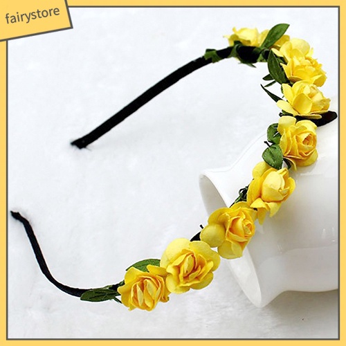 Băng đô cài tóc đính hoa hồng xinh xắn thời trang