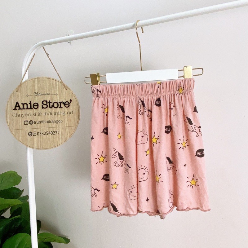 Quần Đùi Nữ Chạy Viền Icon 🦋 Quần Short Ngủ Nhiều Hình 🦋