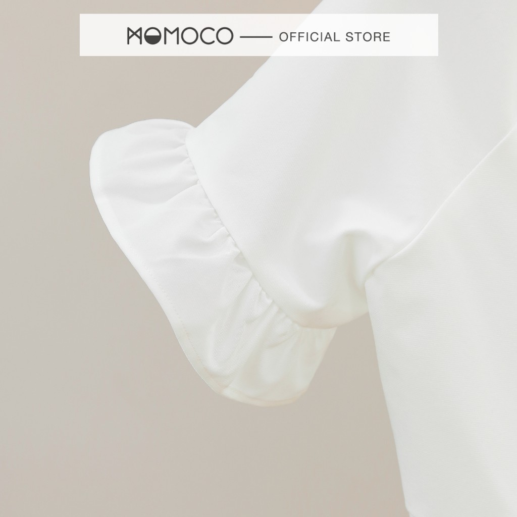Áo Croptop Nữ MOMOCO Tay Zaglan Bèo Chất Liệu Tuýt Si Mát Mềm Mịn M2067