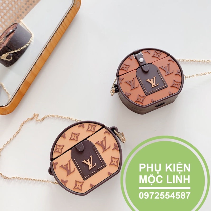 Vỏ Bảo Vệ Hộp Sạc Tai Nghe Họa Tiết  Sang chảnh 2 màu kiểu Túi đeo chéo Cho Airpods 1  Airpod 2 Airpod Pro