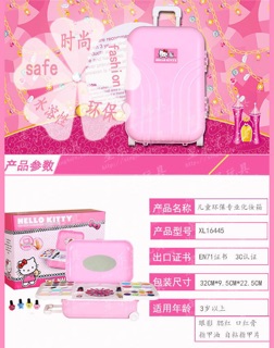 Vali trang điểm hello kitty - phấn thật,son,sơn móng