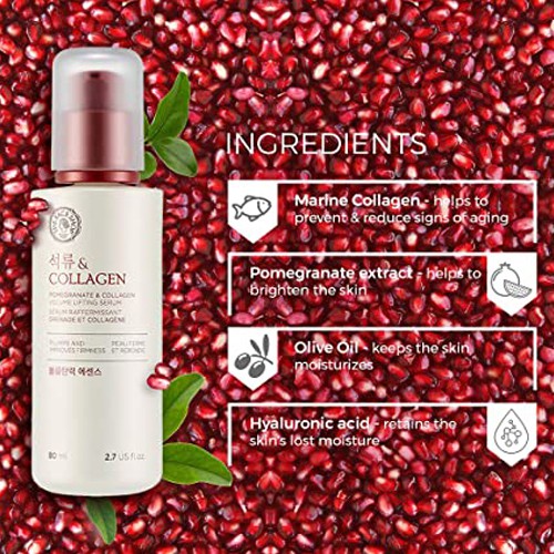 Tinh chất dưỡng trắng The Face Shop Pomegranate And Collagen Volume Lifting Essence 80ml