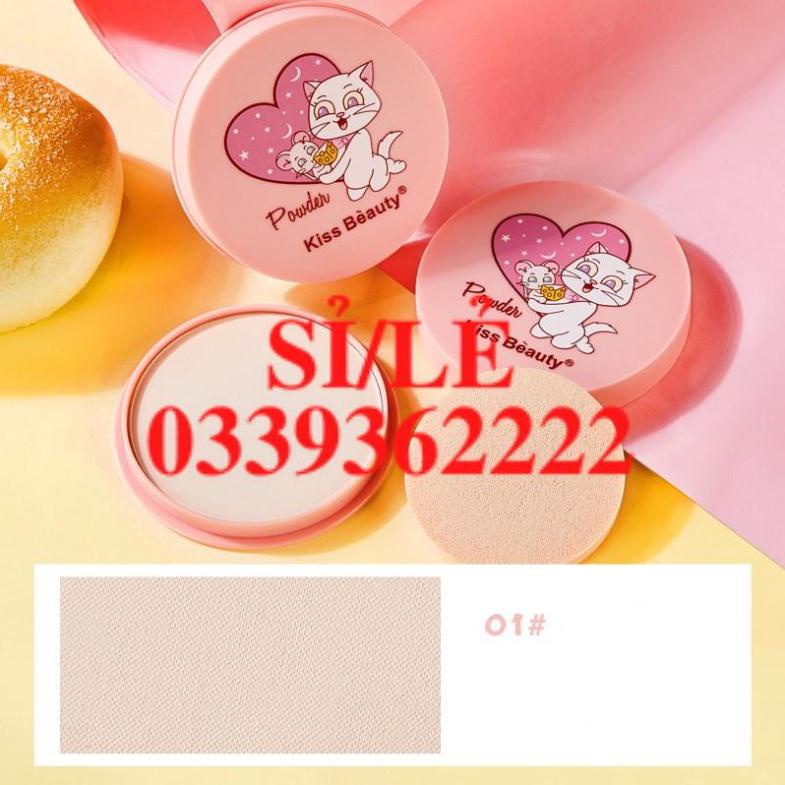 [ CHÍNH HÃNG ] Phấn phủ kiềm dầu dạng nén Kiss Beauty Cartoon Cheese 12G Sena Beauty