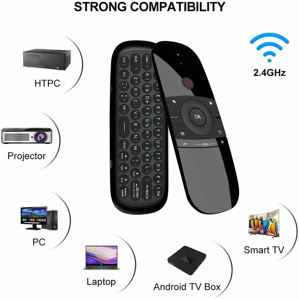 Mini Keyboard W1 2.4g Wireless For Laptop Android Tv Box Pc