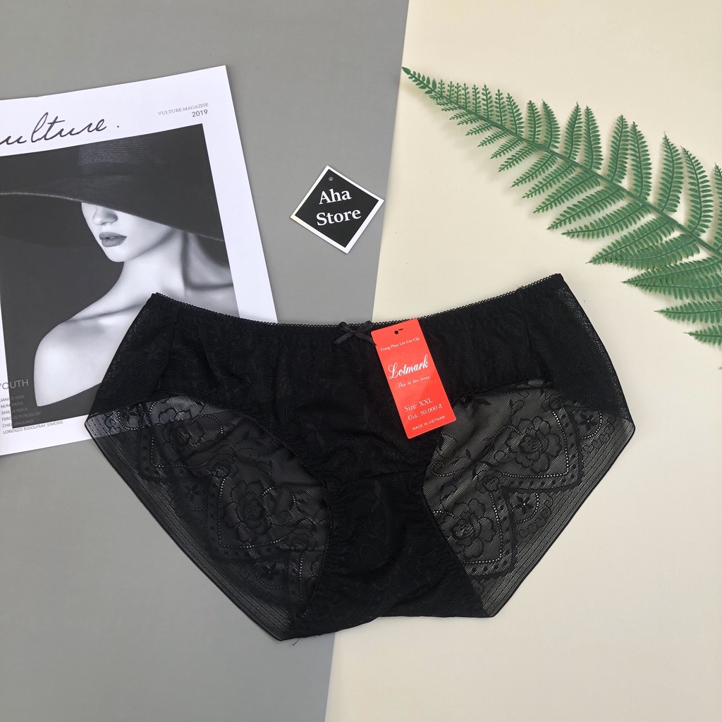 Quần Lót Ren Lotmark Bigsize 45-90kg Mềm Mịn Thoải Mái Cao Cấp YiOn Underwear QR14