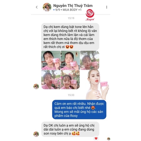 Kem body,kem dưỡng trắng da body,Kem body rosy thấm nhanh,chống nắng,An Toàn cho cả Bà Bầu,dưỡng toàn thân