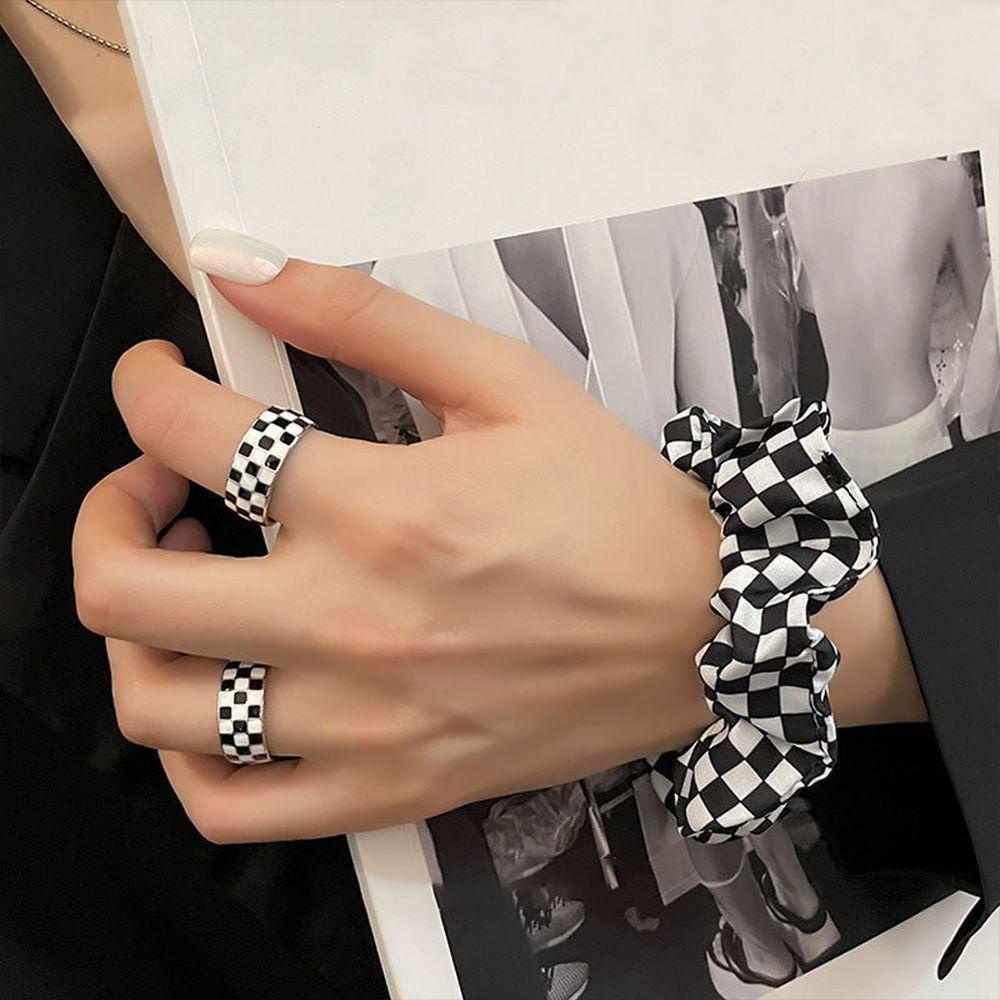 Nhẫn Hở 2 Lớp Mặt Tráng Men Thanh Lịch Cổ Điển Có Thể Điều Chỉnh Cho Nữ