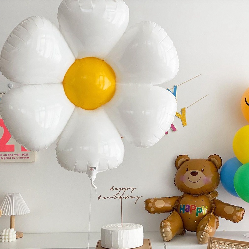 Bong Bóng Nhôm Hình Hoa Hướng Dương 72*72cm Dễ Thương Dùng Để Trang Trí Tiệc