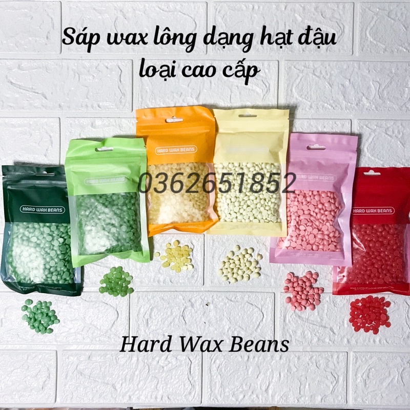 [ Sáp wax lông cao cấp đủ màu ] 100g sáp wax lông dạng hạt đậu Hard Wax Beans + tặng kèm que gỗ