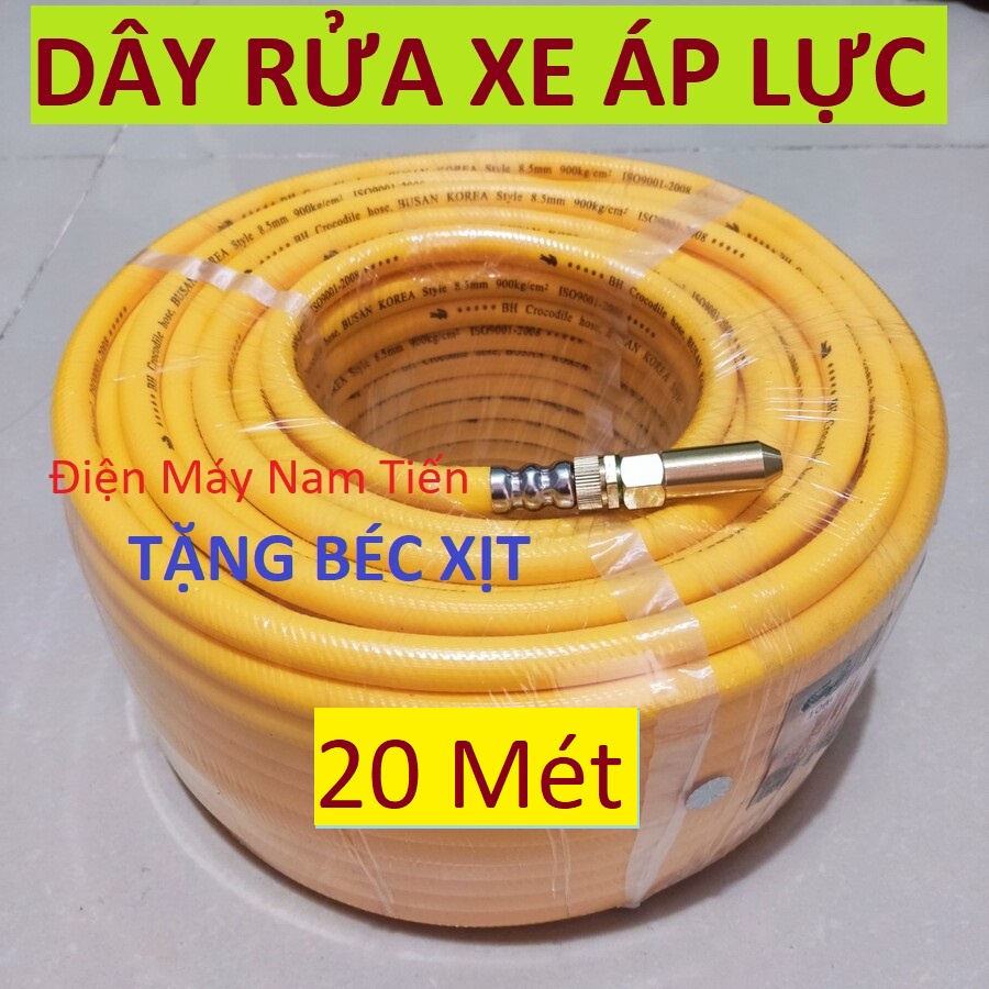 Dây rửa xe áp lực cao 8.5mm l dây rửa xe mô tơ kéo - day rua xe