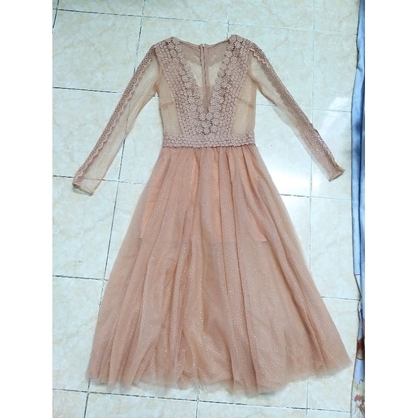 Váy nâu La Reine, size S