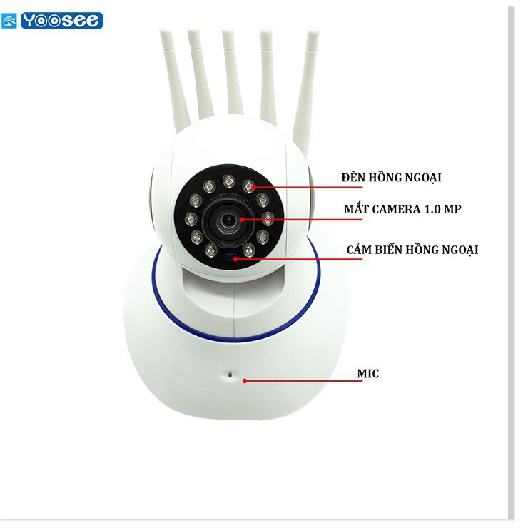 CAMERA WIFI YOOSEE WIFI 5 RÂU SIÊU NÉT 1.0 FULLHD 720P [BẢO HÀNH -HÀNG CHÍNH HÃNG ]