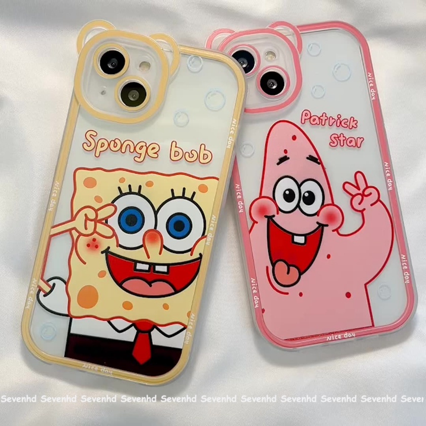 Ốp Điện Thoại Họa Tiết SpongeBob Cho iPhone 14 13 12 11 Pro Max Xs Max Xr X 6 6s Plus