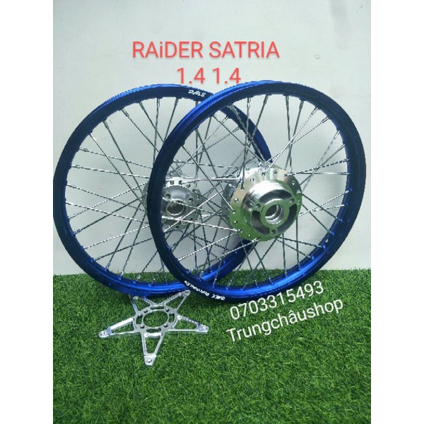 CẶP BÁNH CĂM 1.4 1.4 GẮN RAIDER SATRIA CĂM ĐÙM MẠ CRÔM KÈM LÒNG ĐĨA CNC SÀI LẠI ĐĨA RIN