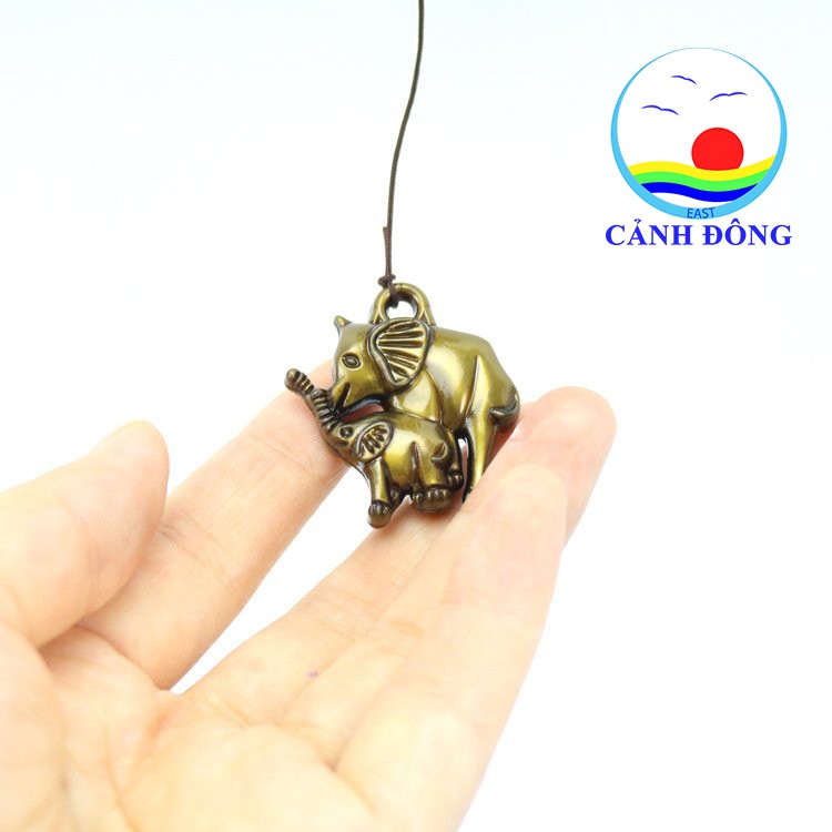 Chuông gió phong thủy đôi voi chiêu tài vượng khí