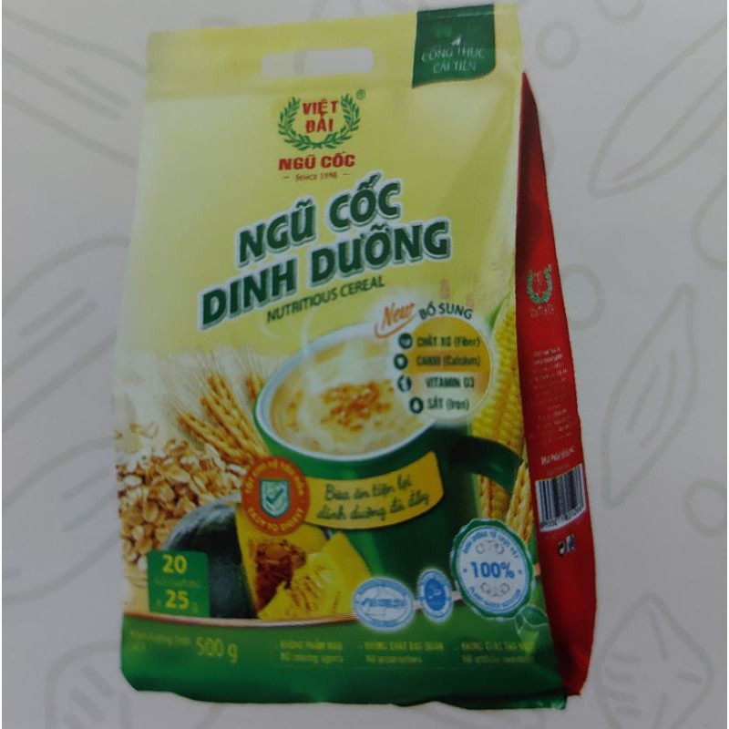 Ngũ cốc Dinh Dưỡng Việt Đài 500gr (20 gói/ bịch)