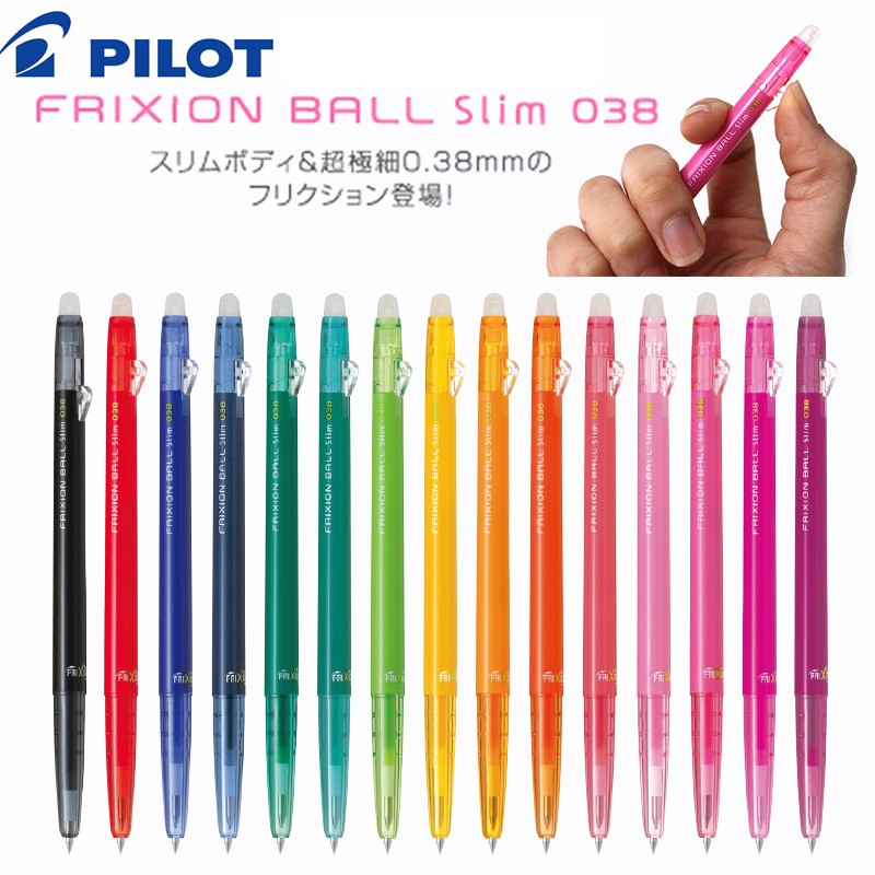 Bút bi xóa được Pilot Frixion Slim cỡ 0.38