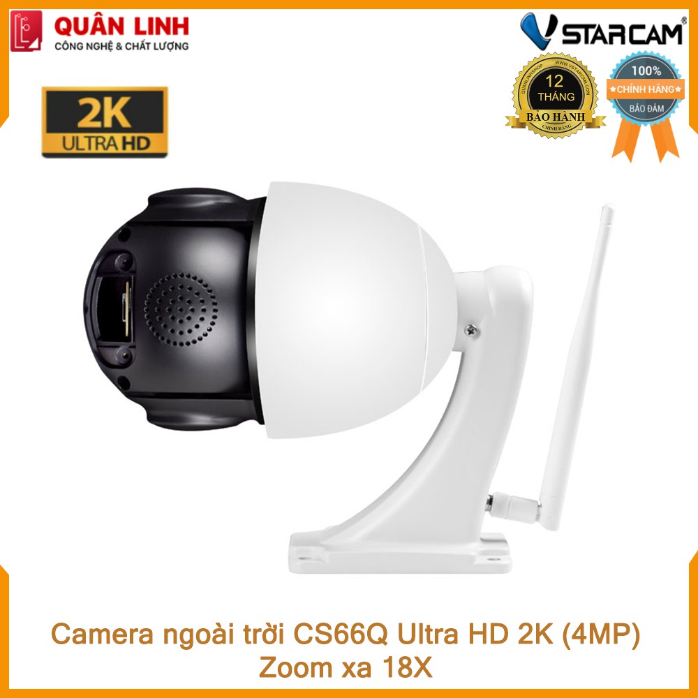 Camera ngoài trời Vstarcam CS66Q - X18 Ultra HD 2K (4MP), zoom xa 18x, bảo hành 12 tháng