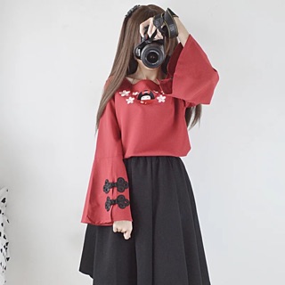 SÉT ÁO/YẾM Đỏ Đen Ulzzang