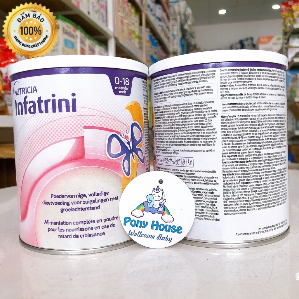 Sữa bột Nutricia Infatrini Nội Địa Đức 400g Cho Bé Sinh Non Nhẹ Cân (Từ 0-18 tháng) Date Mới