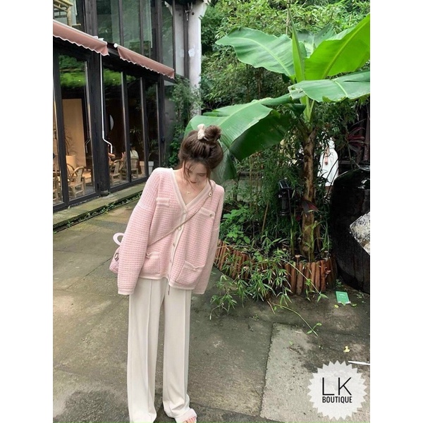 Áo khoác cadigan viền mới 4 nắp túi xinh ms180