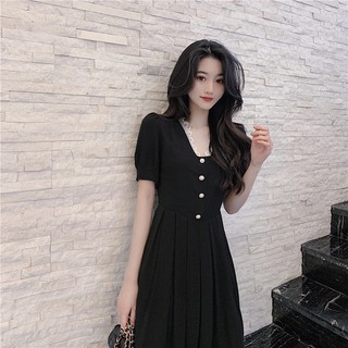 ĐẦM ULZZANG ĐEN DÁNG DÀI