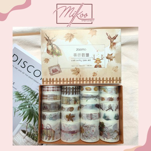 Set 20 cuộn băng dính trang trí washi tape trang trí planners, scrapbook theo chủ đề