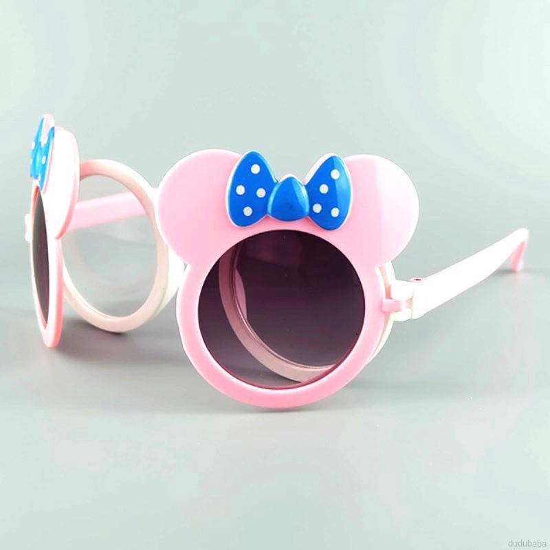 Kính Mát Hình Chuột Minnie Chống Tia Uv Cho Bé Gái Từ 3-10 Tuổi