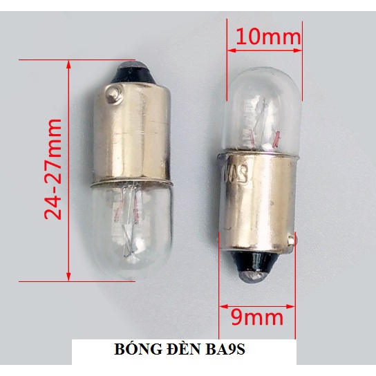 Bóng đèn sợi đốt đuôi gài 9mm BA9S 6.3/12/24/30/36 V