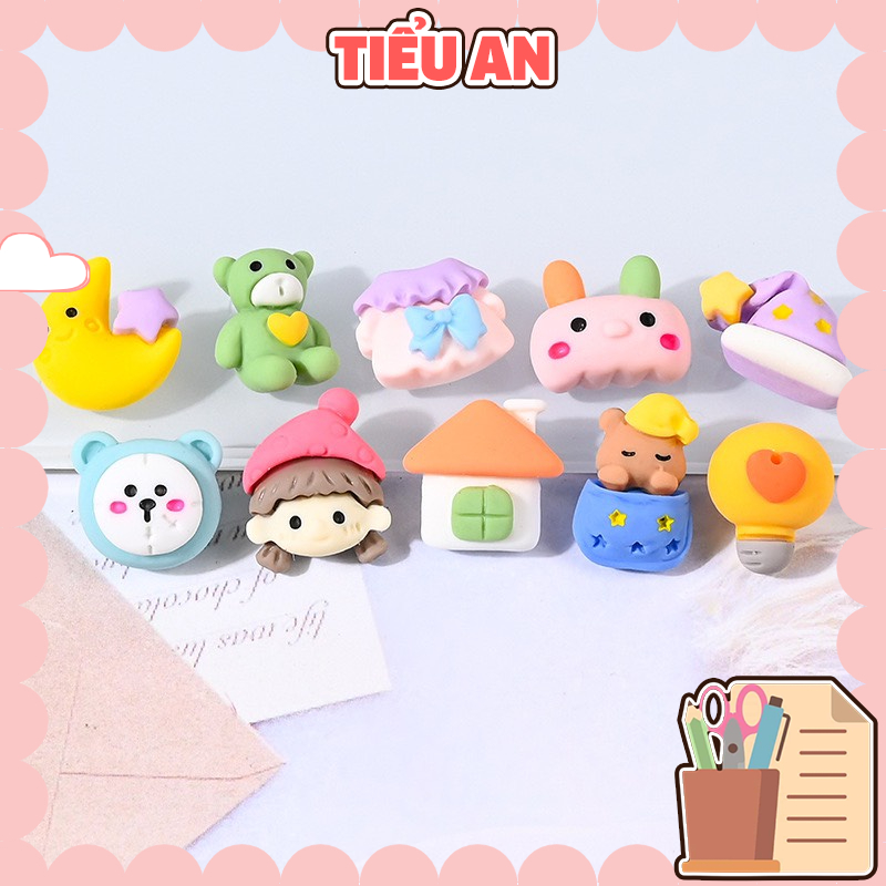 Charm (C485) slime/ Dụng Cụ Charm Trang Trí [Ko Keo &amp; Nút]  Nhiều Hoạ Tiết Dễ Thương