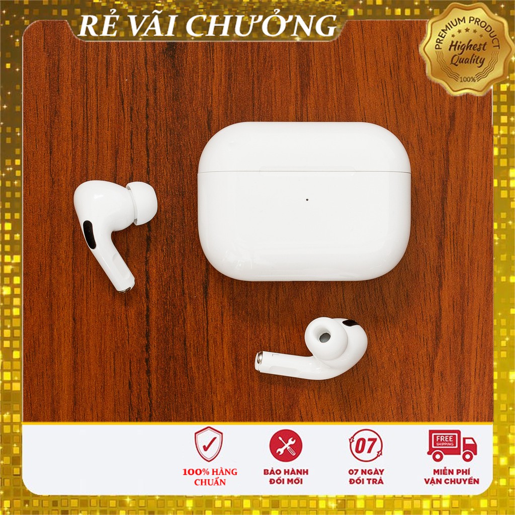 Tai nghe AirPODS PRO 1:1 sạc không dây, xuyên âm, lọc âm, tháo tai dừng nhạc, định vị đổi tên