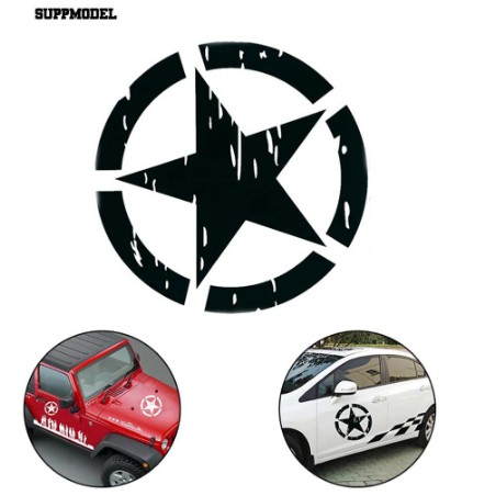 Decal Miếng dán tem Sticker trang trí phản quang hình Ngôi sao Star War thời trang dành cho xe hơi ô tô 20cm 40cm 50cm