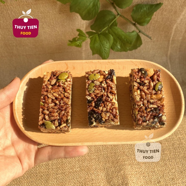 Thanh cơm gạo lứt dinh dưỡng chà bông, rong biển, siêu hạt THUY TIEN FOOD, Hũ 290g