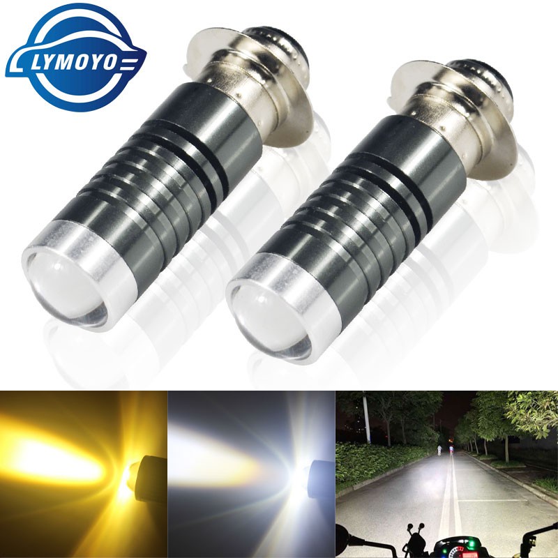 Đèn Pha Led P15d H6 Màu Màu Trắng / Vàng Trắng Chống Thấm Nước Ip67 Cho Xe Mô Tô (3000k / 6000k
