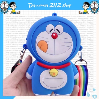 Túi silicon pop it đeo chéo Doraemon Đô Rê Mon siêu dễ thương