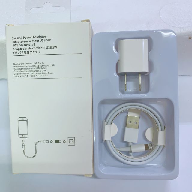 Bộ củ và cáp sạc iphone X zin linh kiện fullbox