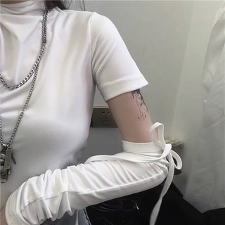 Áo thun ulzzang phong cách JENNIE BLACKPINK cổ cao thiết kế độc lạ cá tính 2021 phong cách cool ngầu