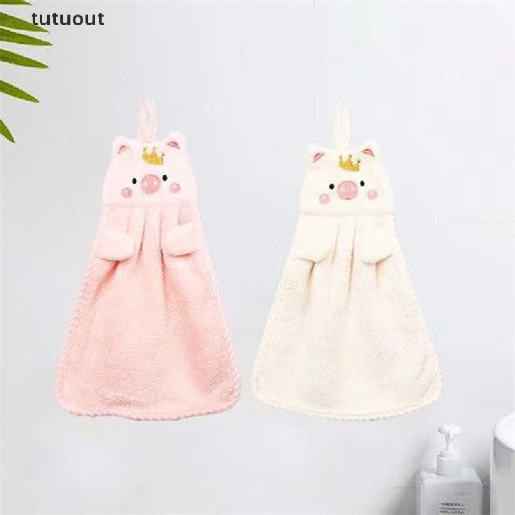 Khăn Tay Mềm Mại Thêu Họa Tiết Chú Heo Hoạt Hình Dành Cho Gia Đình