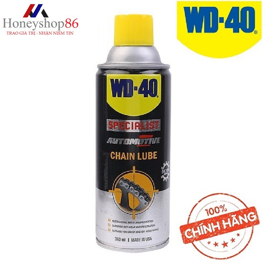 <Ưa Chuộng > Chai Dầu sên, xích WD-40 Chain Lube 360ml HONEYSHOP86