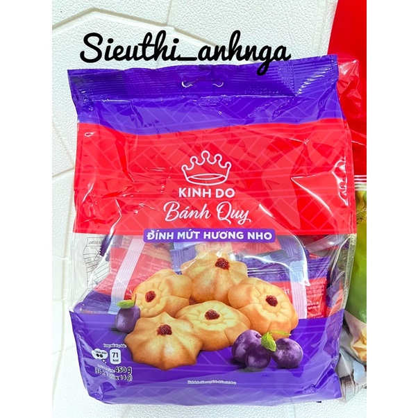 Bánh Quy Đính Mứt Hương Nho/Hương Dừa Túi 450G Kinh Đô