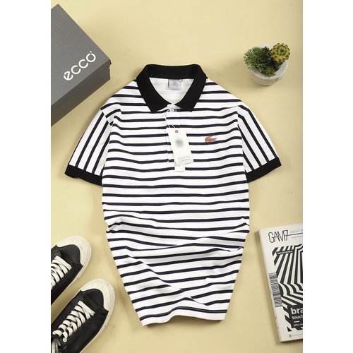 [Mã SR101512 giảm 25% đơn 50K] Áopolo nam kẻ ngang coton 100% - 4 Men Store | BigBuy360 - bigbuy360.vn