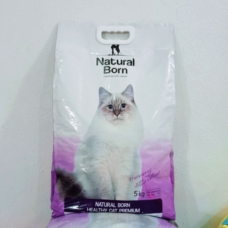 Hạt Natural Born cho mèo thơm ngon tiết kiệm, giúp mèo nhanh béo khỏe Gói 1kg