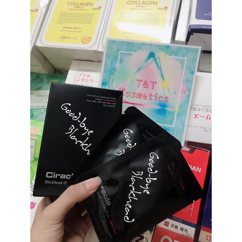 ❤Ủ mụn đầu đen Goodbye Blackhead Ciracle - Blackhead Off Cotton Mask 💕