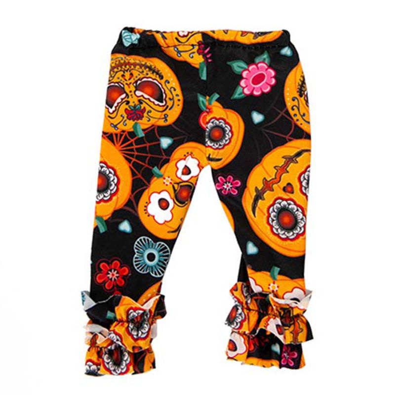 Bộ Áo Tay Dài In Họa Tiết Bí Ngô + Quần Dài Thời Trang Xinh Xắn Cho Búp Bê Mỹ 18 &quot;
