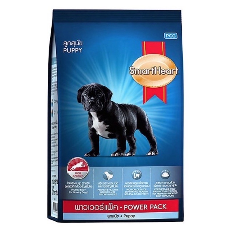 Túi 1kg Smartheart Power Pack thức ăn hạt tăng cơ cho chó