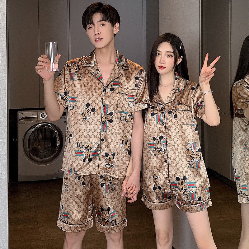 Pyjama nam nữ lụa sang trọng đồ mặc nhà nam nữ lụa thoáng mát