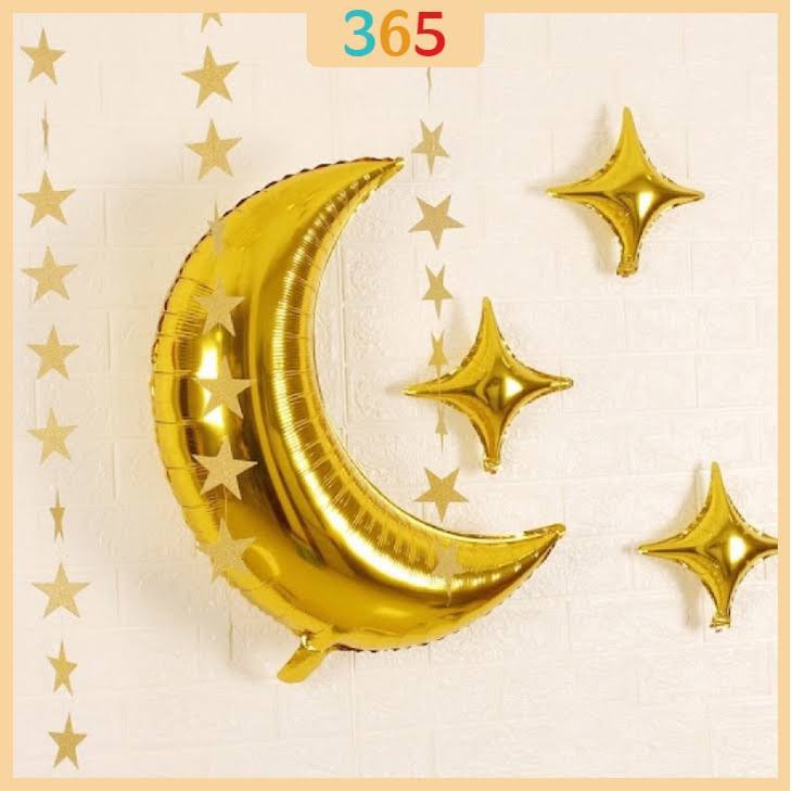 Bóng bay mặt trăng FREESHIPBóng bay trang trí sinh nhật hình mặt trăngRẺ ĐẸP HN880