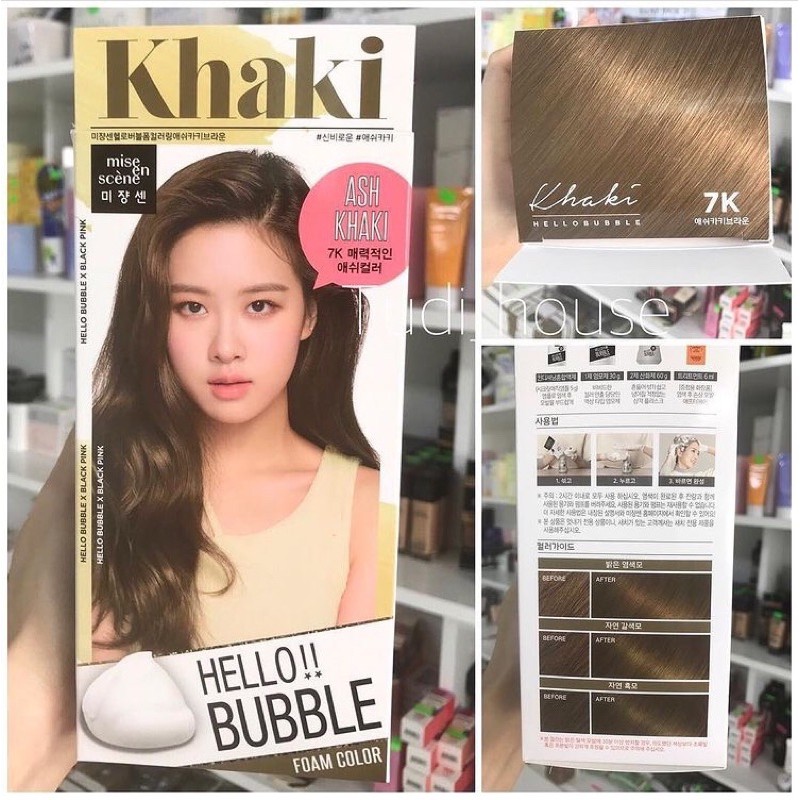 Dầu gội nhuộm tóc MISE EN SCENE Hello Bubble Hair Foam mẫu mới nhất