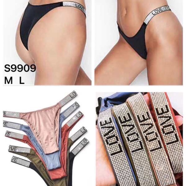 Quần lót Vic lọt khe đính đá siêu xinh