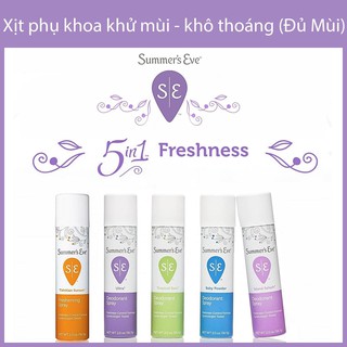 Xịt khử mùi vùng kín summer's eve deodorant spray 56.7g